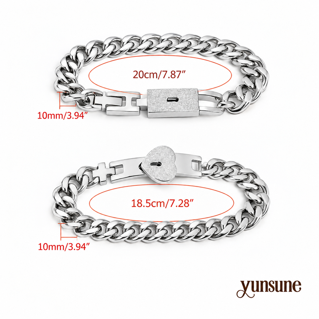 Couples Lock & Key Bracelet Set