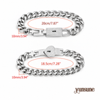 Couples Lock & Key Bracelet Set