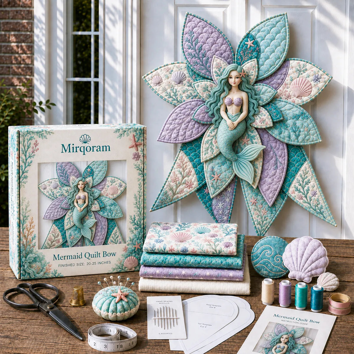 Tropical Parrot - Handmade Quilted Door Bow DIY Sewing Kit