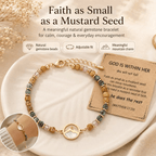 ✝️ Mustard Seed Faith Bracelet – Matthew 17:20 Inspirational Christian Bracelet