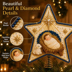 ⭐ Christian Faith Pearl Diamond Art Christmas Tree Topper Kit