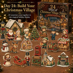 🎄24 Days Of Christmas Village Friends Advent Calendar | 24 Unique Miniature Characters, Shops & Holiday Collectibles for a Complete Festive Village ✨