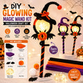 Halloween DIY Craft Kit LED Glowing Witch Magic Wand, Pipe Cleaners