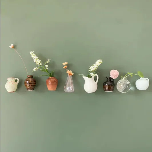 8-Pcs Mini Vase Fridge Magnets