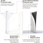🎞✂10 Pack  2" x 2" Clear Acrylic DIY Fridge Magnet Set with Adhesive Backing – Square Magnetic Photo Frames with Stunning 3D Effect 💕