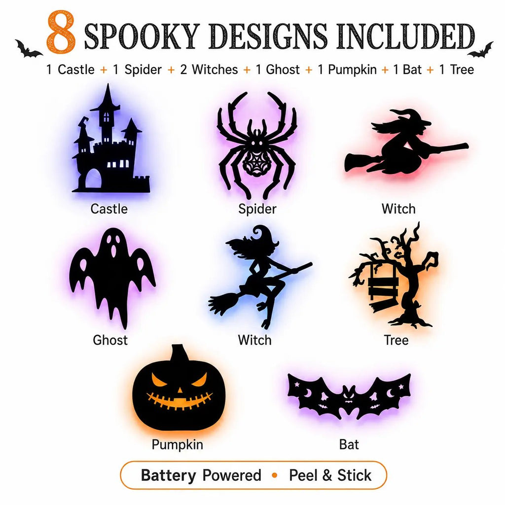 🎃 Halloween Spooky 3D LED Wall Decorations