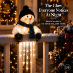 🎄56% OFF|⛄ Snowman Icicle Christmas Porch Light – Cozy Holiday Glow