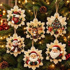 🎄 ONLY £7.99! Christmas DIY Hanging Ornament Set – 6 Festive Tree Decorations ✨