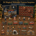 🎄24 Days Of Christmas Village Friends Advent Calendar | 24 Unique Miniature Characters, Shops & Holiday Collectibles for a Complete Festive Village ✨