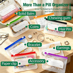 💊A8 Waterproof Pill Pouch Set – 7 to 14 Days of Meds & Vitamins💧Waterproof & Crush-Resistant Shell