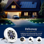 Yunsune Solar Ground Lights Outdoor – Waterproof Solar Garden Lights for Pathway, Lawn, Yard & Driveway, Cold White