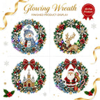 Christmas Pearl Diamond Painting Pendant Kit 9.84 Inch with LED Lights