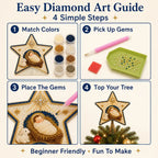 ⭐ Christian Faith Pearl Diamond Art Christmas Tree Topper Kit