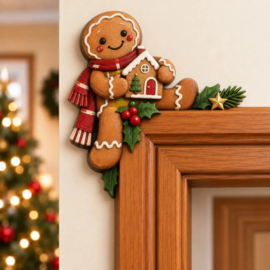 🎅✨Christmas Peekaboo Door Frame Corner Decor – 3D Holiday Character Decoration