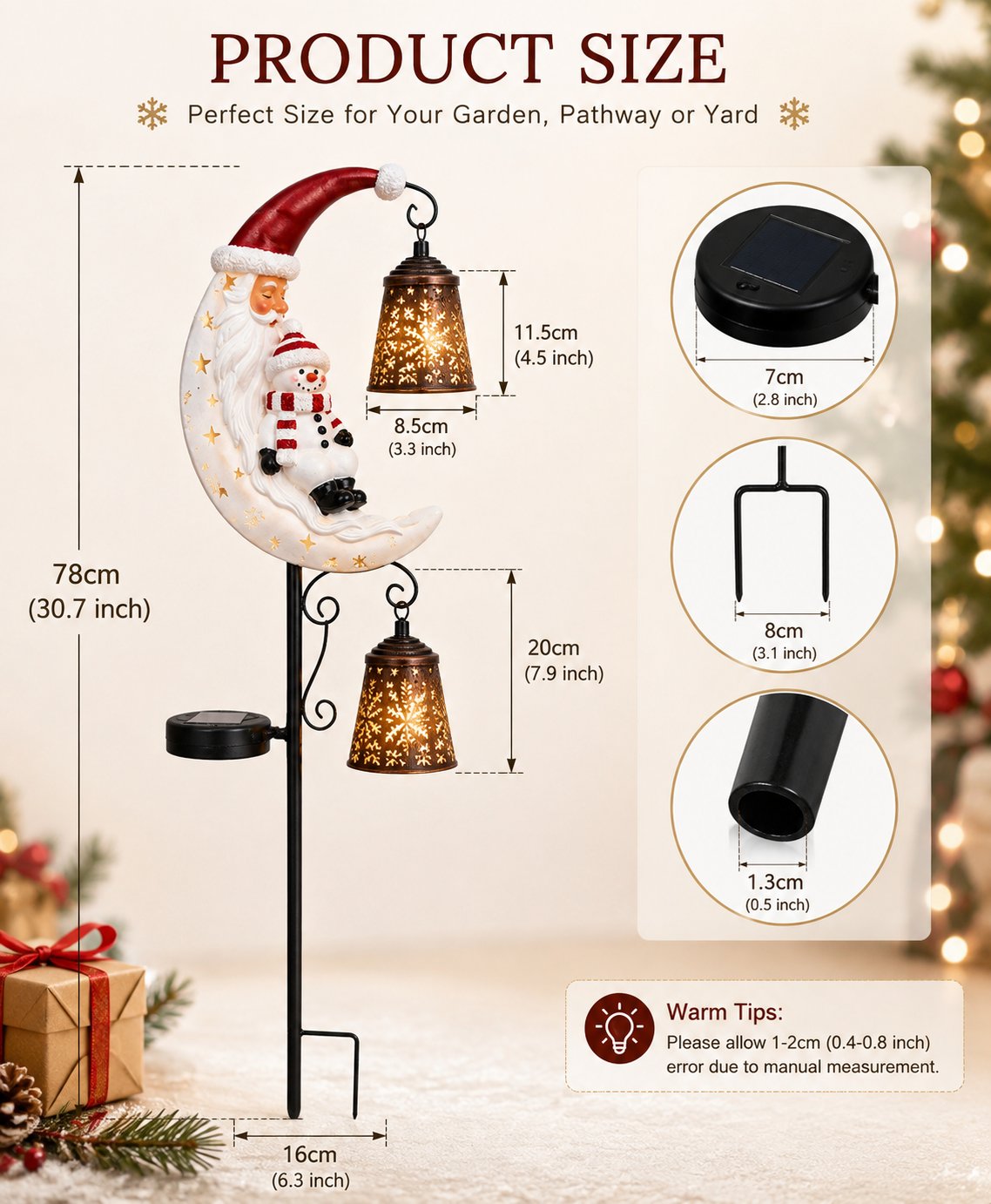 🔥 68% OFF | Christmas Moon Solar Garden Light 🎄