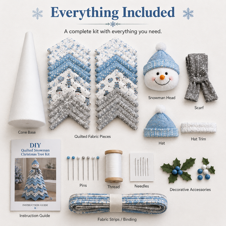 Frosty Snowman DIY Quilted Santa Christmas Tree Kit