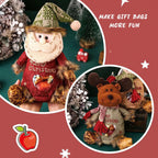 🎁 Only £6.99 | Save 53% – Christmas Character Gift Bag 🎄 Cute Zippered Holiday Treat & Gift Holder