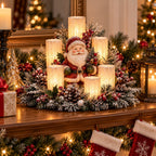 Christmas Hot Sale🎄Christmas Lighted Centerpiece with Flameless Candle Glow