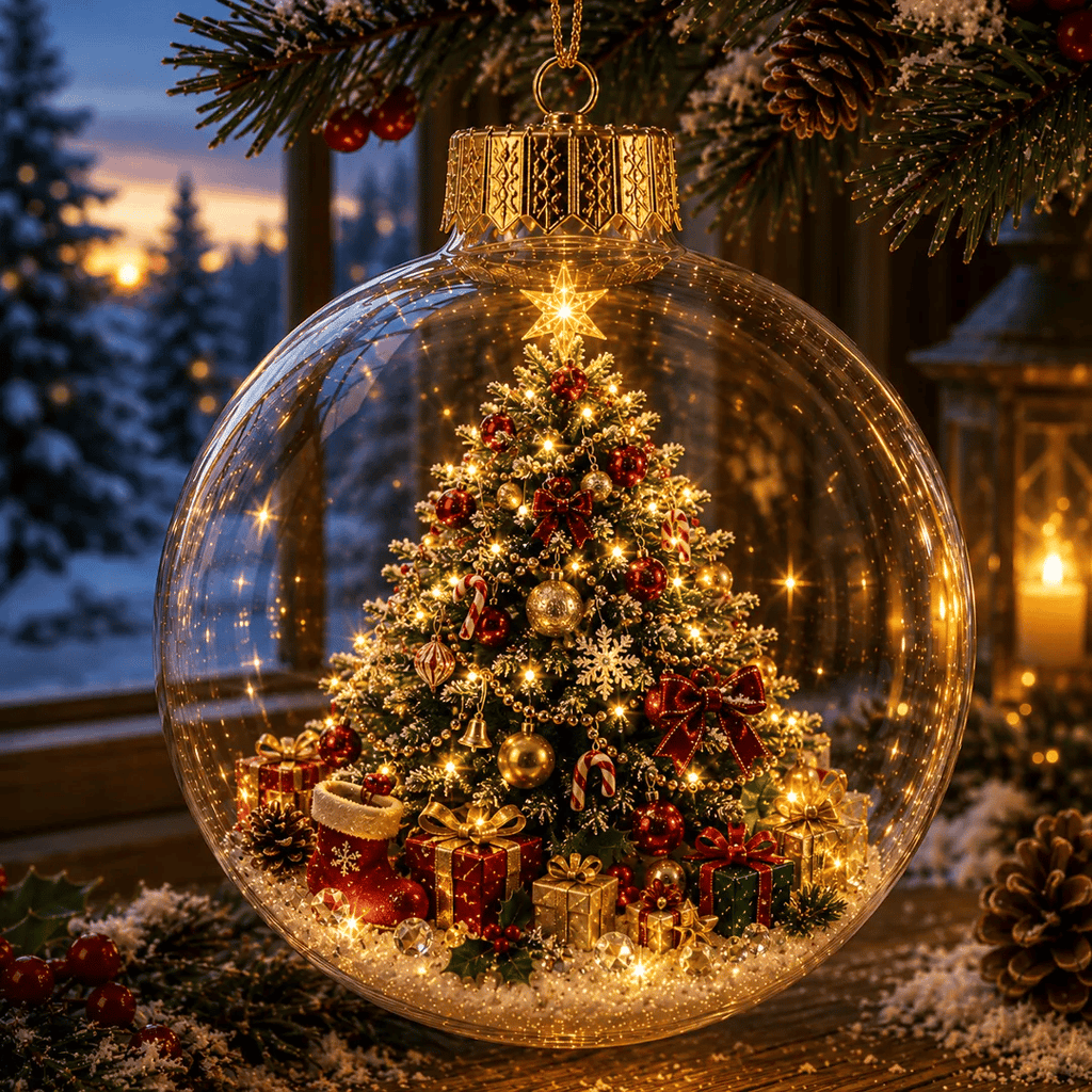 🔥Limited time 69% OFF -✨🎄 Glowing Christmas Story Ornament – Light-Up Mini Holiday Scene