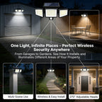 Yunsune 210 LED Solar Security Light with Motion Sensor & Remote