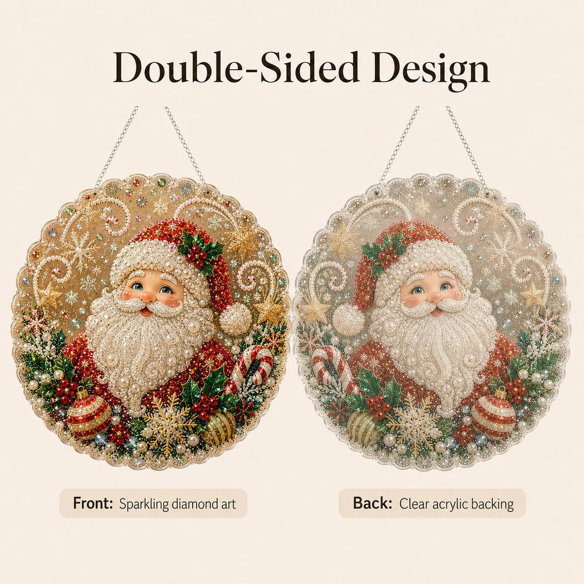 Christmas Pearl Diamond Art Ornament Kit | DIY  Hanging Decor
