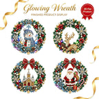 Christmas Pearl Diamond Painting Pendant Kit 9.84 Inch with LED Lights