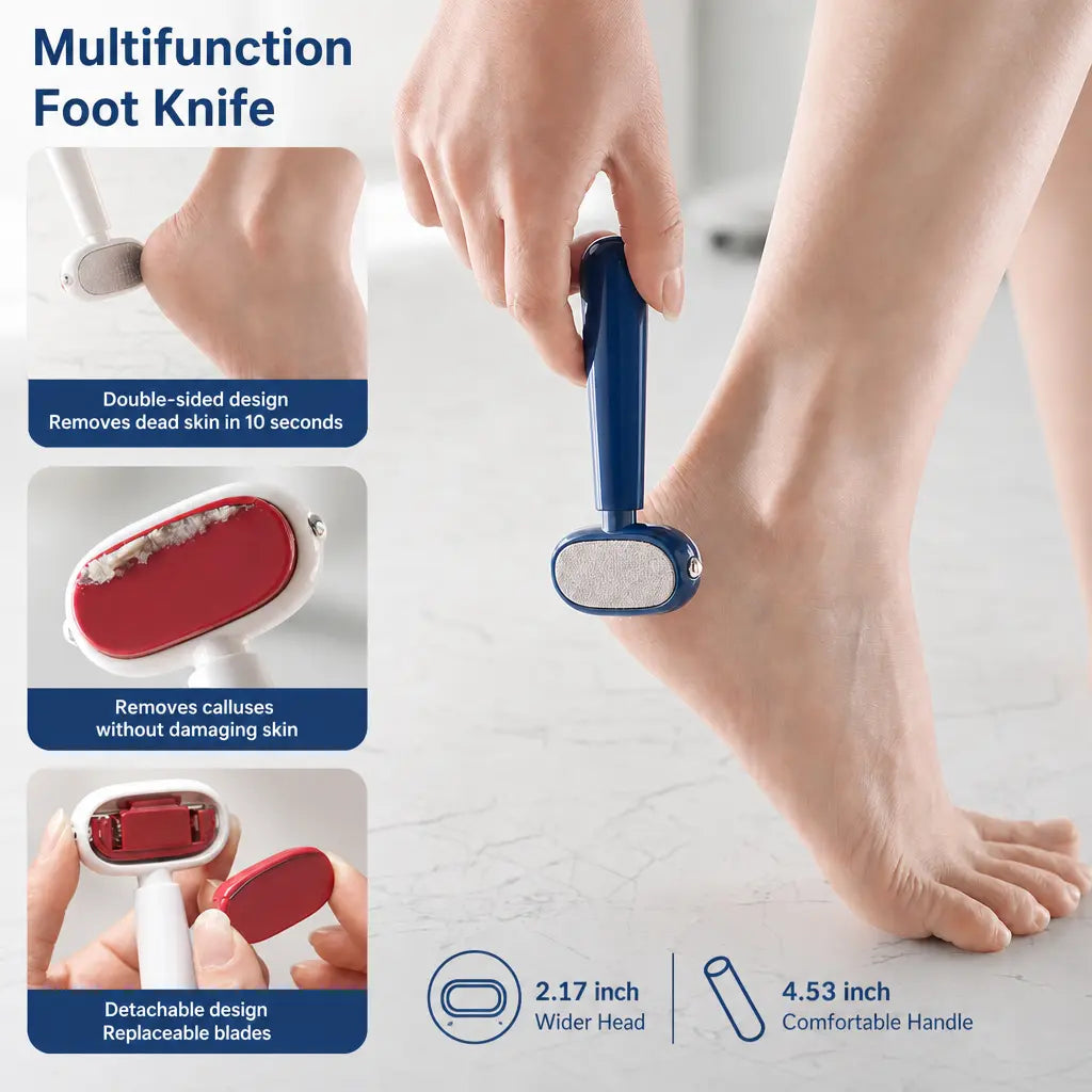 2-in-1 Stainless Steel Foot Callus Remover – Dual-Sided Pedicure Tool