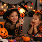 Halloween DIY Craft Kit LED Glowing Witch Magic Wand, Pipe Cleaners