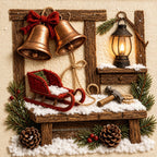 🔥Christmas Discount 59% Off🎅 3D Christmas Fabric Poke‐Art Craft Kit | Framed Shelf‐Ready Festive Decor