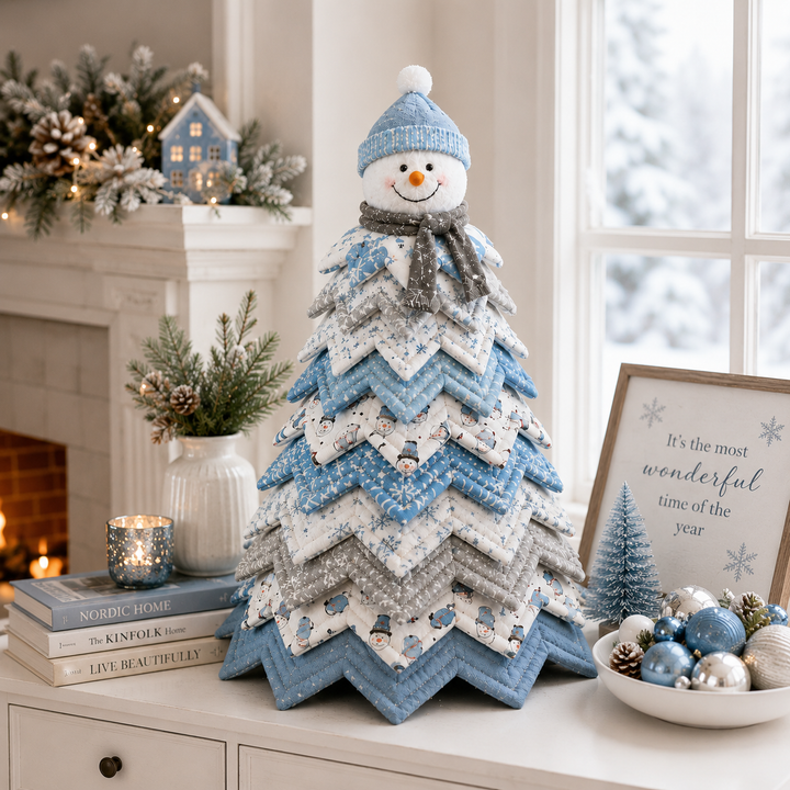 Frosty Snowman DIY Quilted Santa Christmas Tree Kit