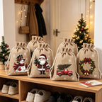 🎁ONLY£6.99!!! BUY 1 GET 1 FREE | Christmas Drawstring Gift Bags – 5 Festive Designs