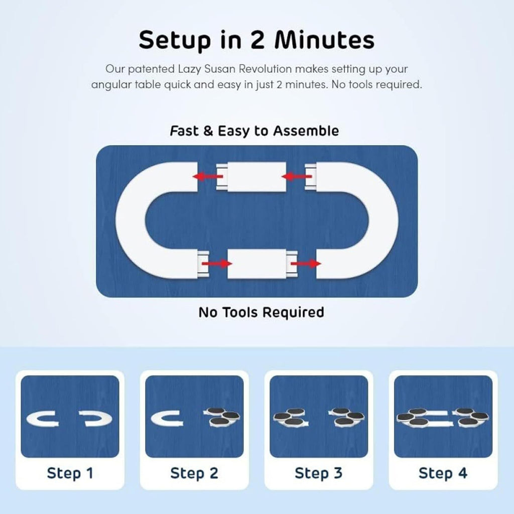 Expandable Lazy Susan Turntable for Tables