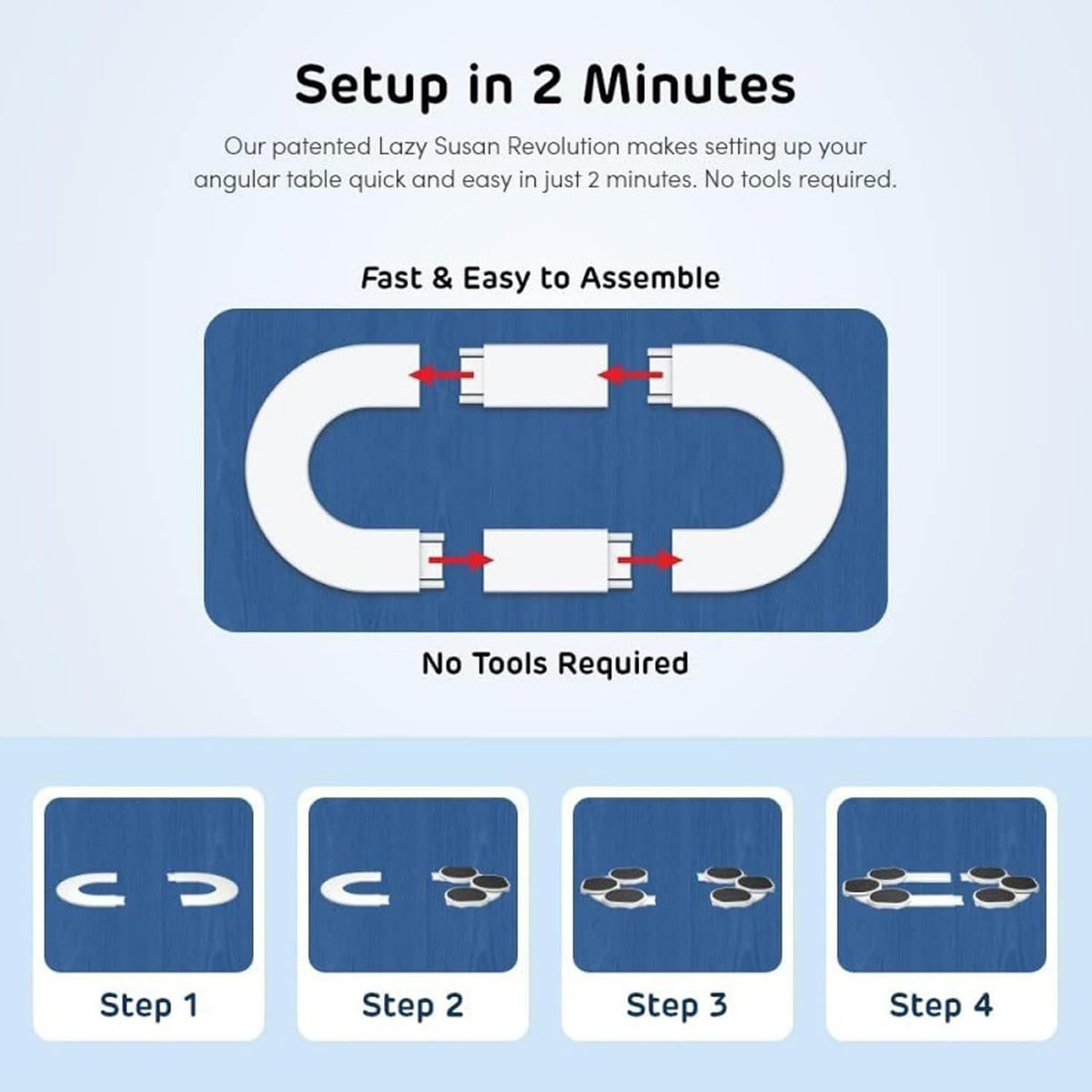 Expandable Lazy Susan Turntable for Tables