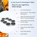 Expandable Lazy Susan Turntable for Tables