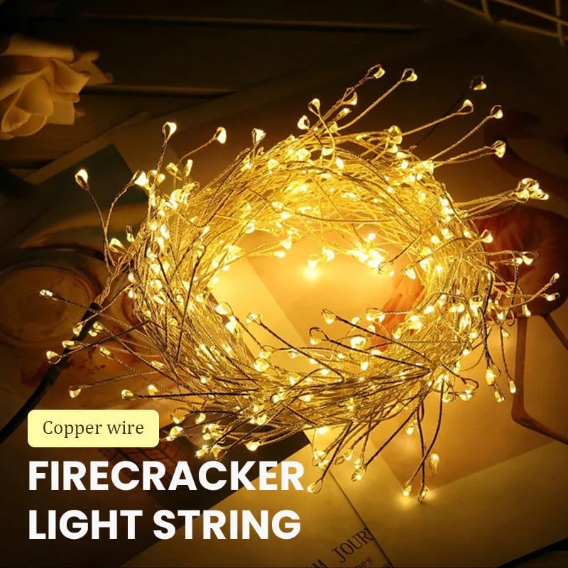 ✨ Only £9.99 | Save 60% – LED Firecracker Fairy Lights 🎄 Dense Sparkle for Christmas & Holiday Decor