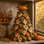 Skeleton Rose - DIY Halloween Theme Quilted Fabric Tree Kit