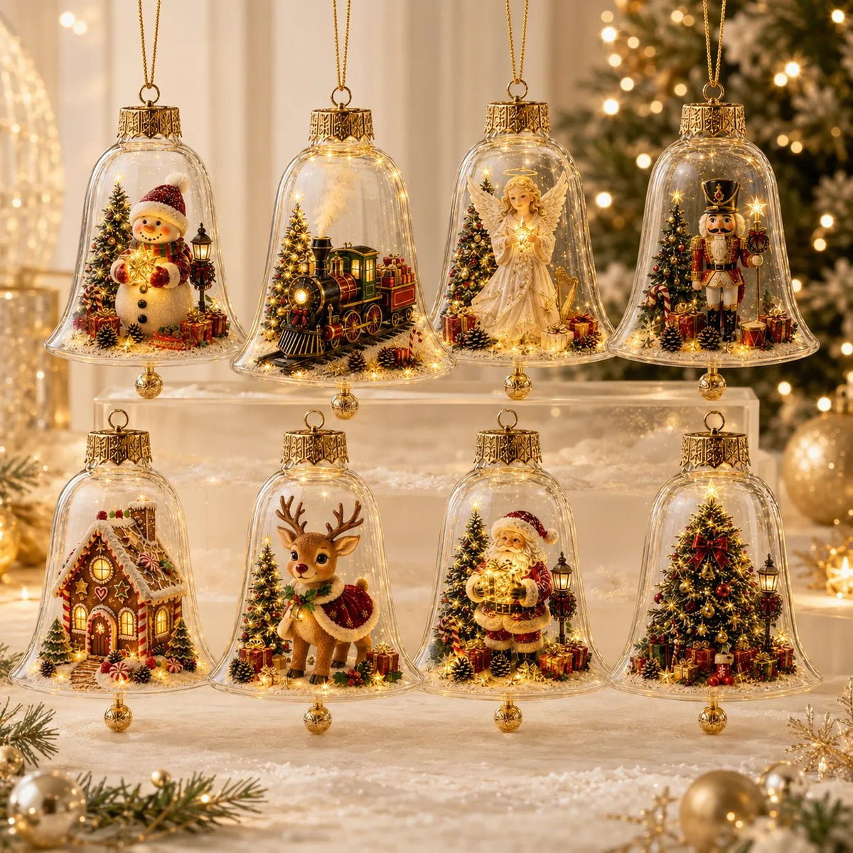 ✨Christmas Discout: Only £9.99!!!🎄 Glowing Christmas Story Ornament – Light-Up Mini Holiday Scene