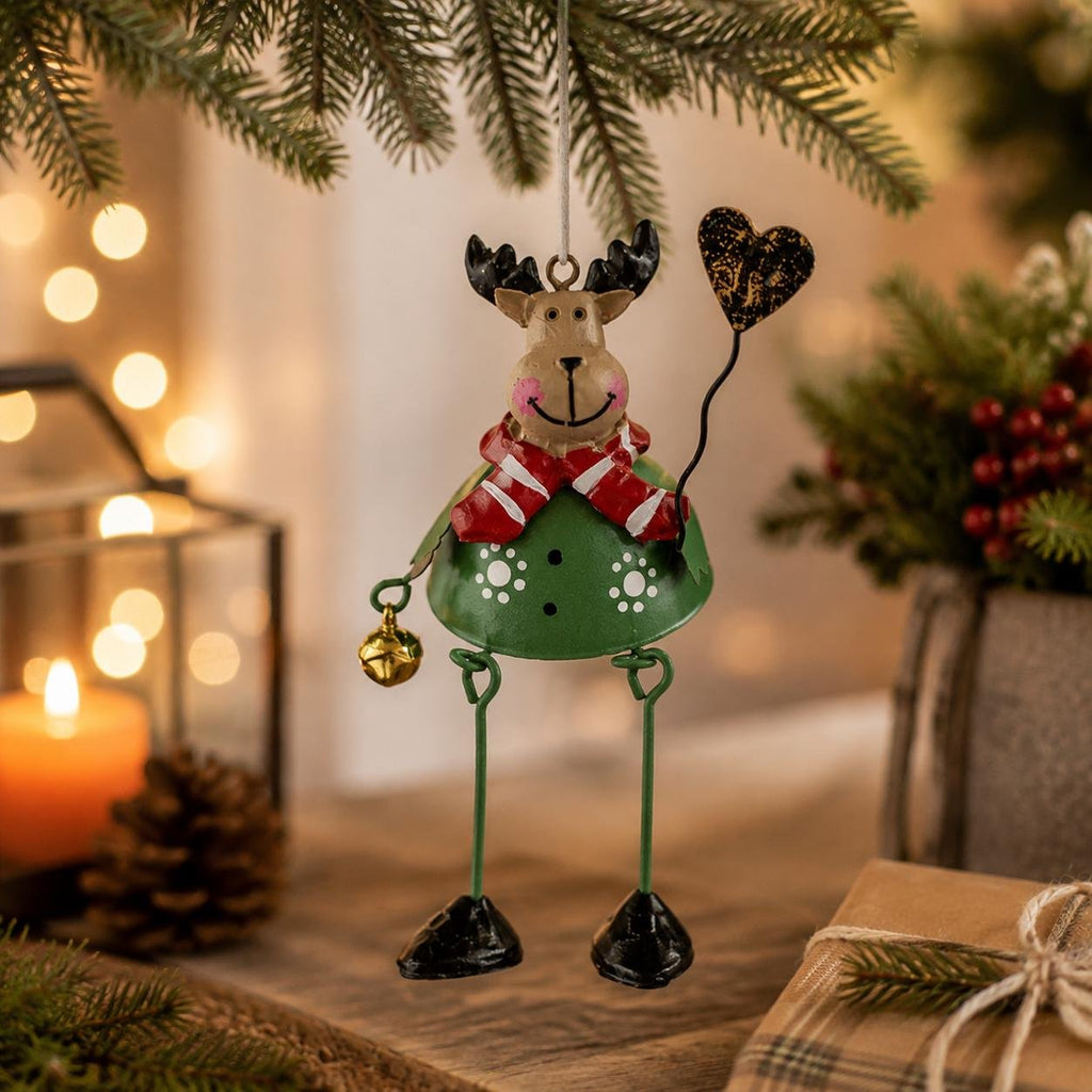 🌲Hot Sale Only £6.99!!!✨ Hand-Painted Metal Dangling Leg Christmas Ornaments