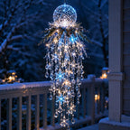 DIY Hanging Snowflake & Crystal LED Christmas Light✨❄️