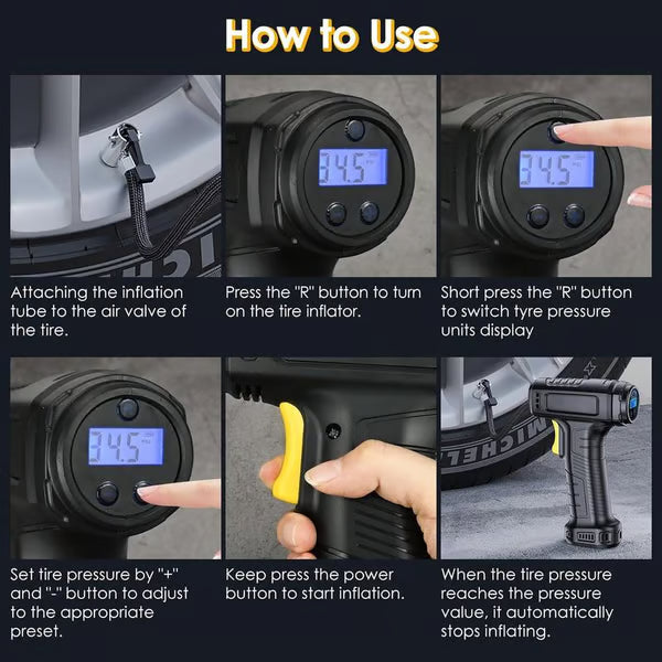 🔥Last Day 49% OFF🔥 Portable Cordless Tyre Inflator