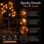 Pumpkin Solar Branch Lights - Halloween Garden Stakes