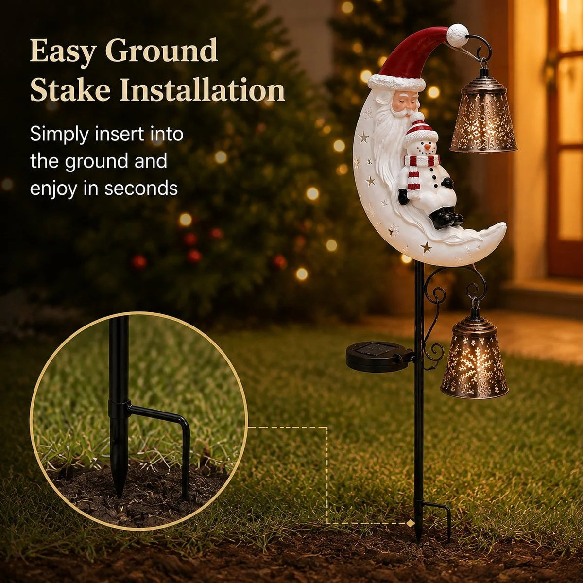 🔥 68% OFF | Christmas Moon Solar Garden Light 🎄