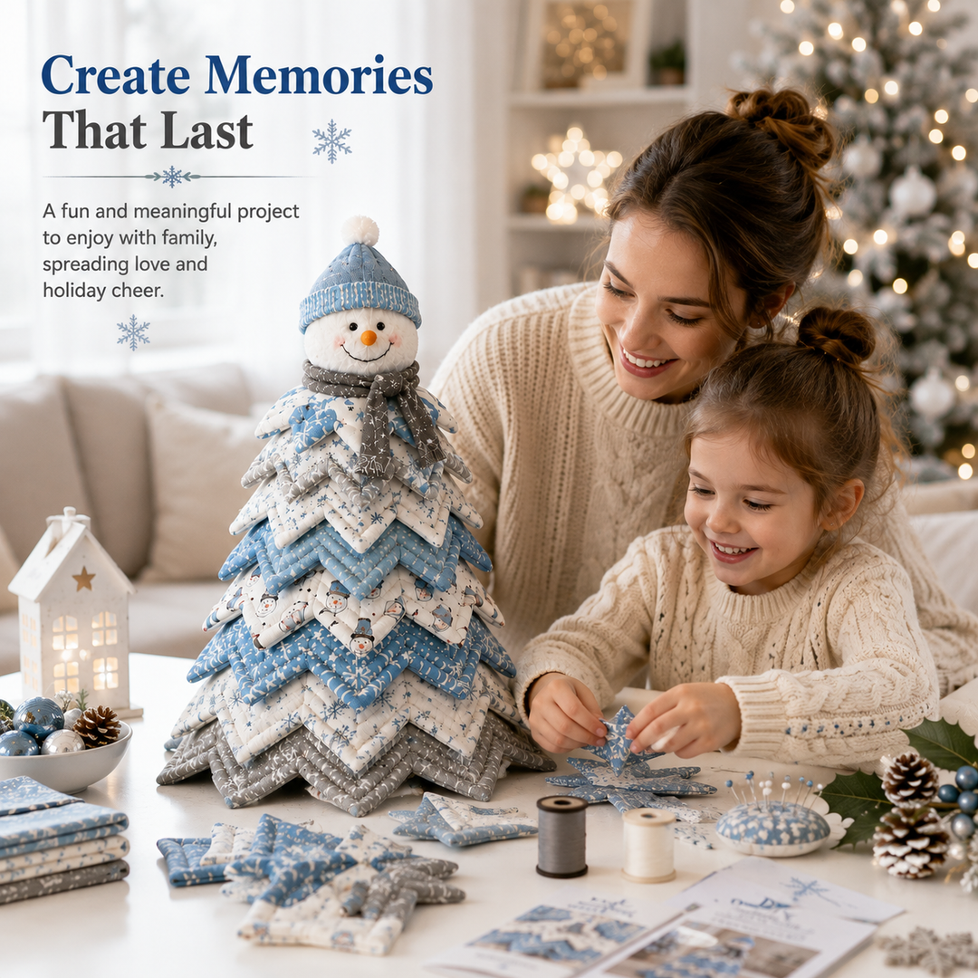 Frosty Snowman DIY Quilted Santa Christmas Tree Kit