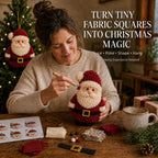 🎄 Special Offer | 48% OFF – Beginner-Friendly 3D Fabric Poke Christmas Ornament DIY Kit 🎁