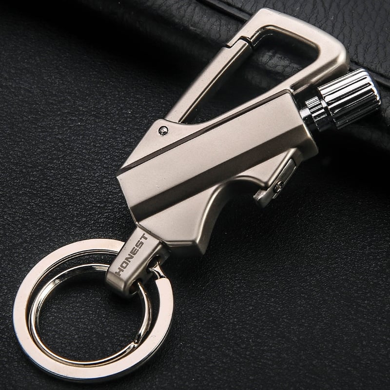 3-in-1 Permanent Match & Carabiner Keychain