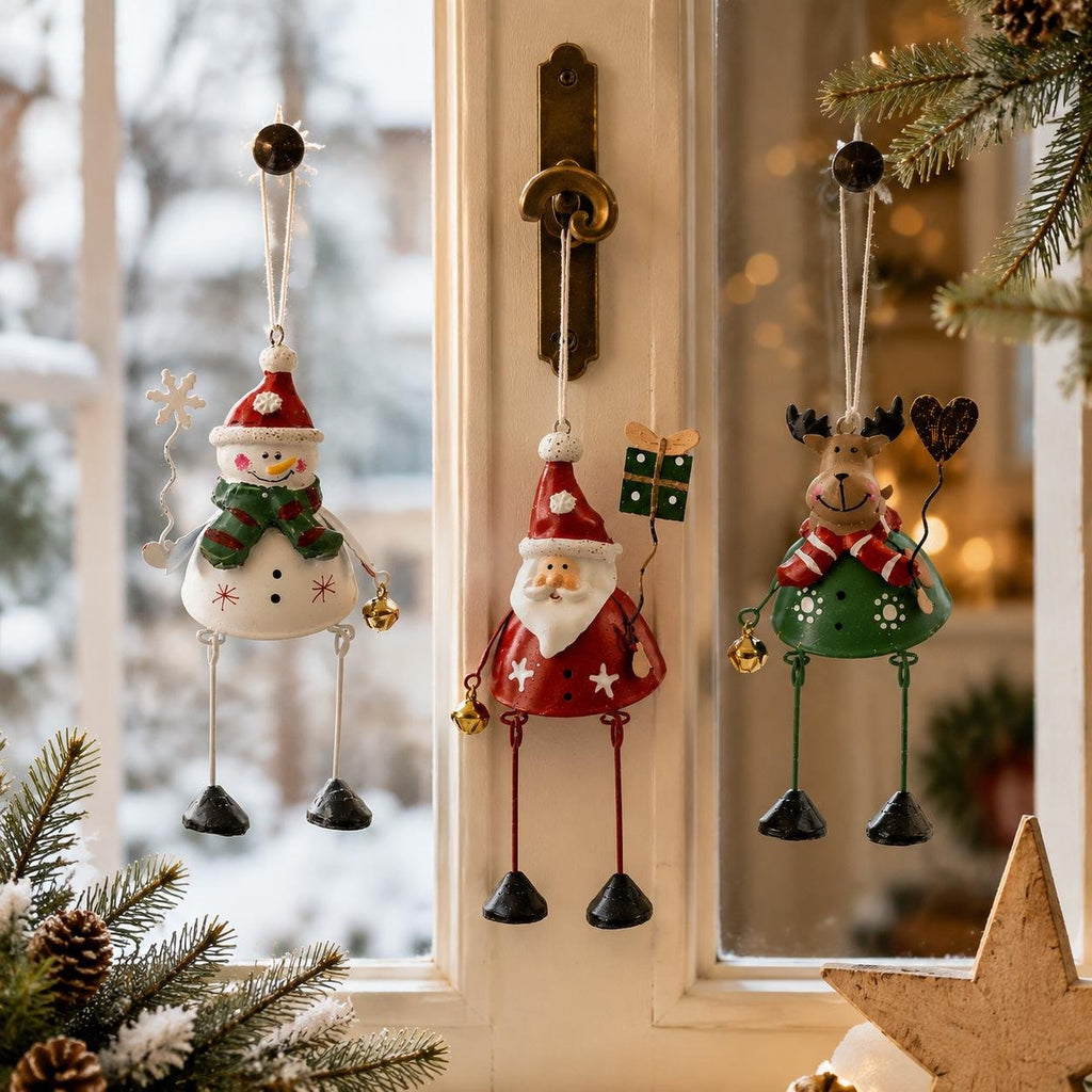 🌲Hot Sale Only £6.99!!!✨ Hand-Painted Metal Dangling Leg Christmas Ornaments