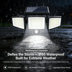 Yunsune 210 LED Solar Security Light with Motion Sensor & Remote