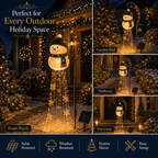 ☃️ Snowman Sparkle Cascade™ Solar Garden Light