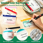 💊A8 Waterproof Pill Pouch Set – 7 to 14 Days of Meds & Vitamins💧Waterproof & Crush-Resistant Shell