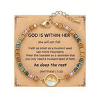 ✝️ Mustard Seed Faith Bracelet – Matthew 17:20 Inspirational Christian Bracelet